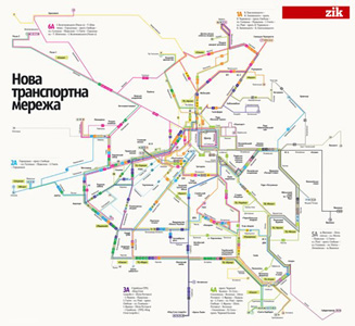 Унікальна карта-схема нової транспортної мережі Львова від ZIKу